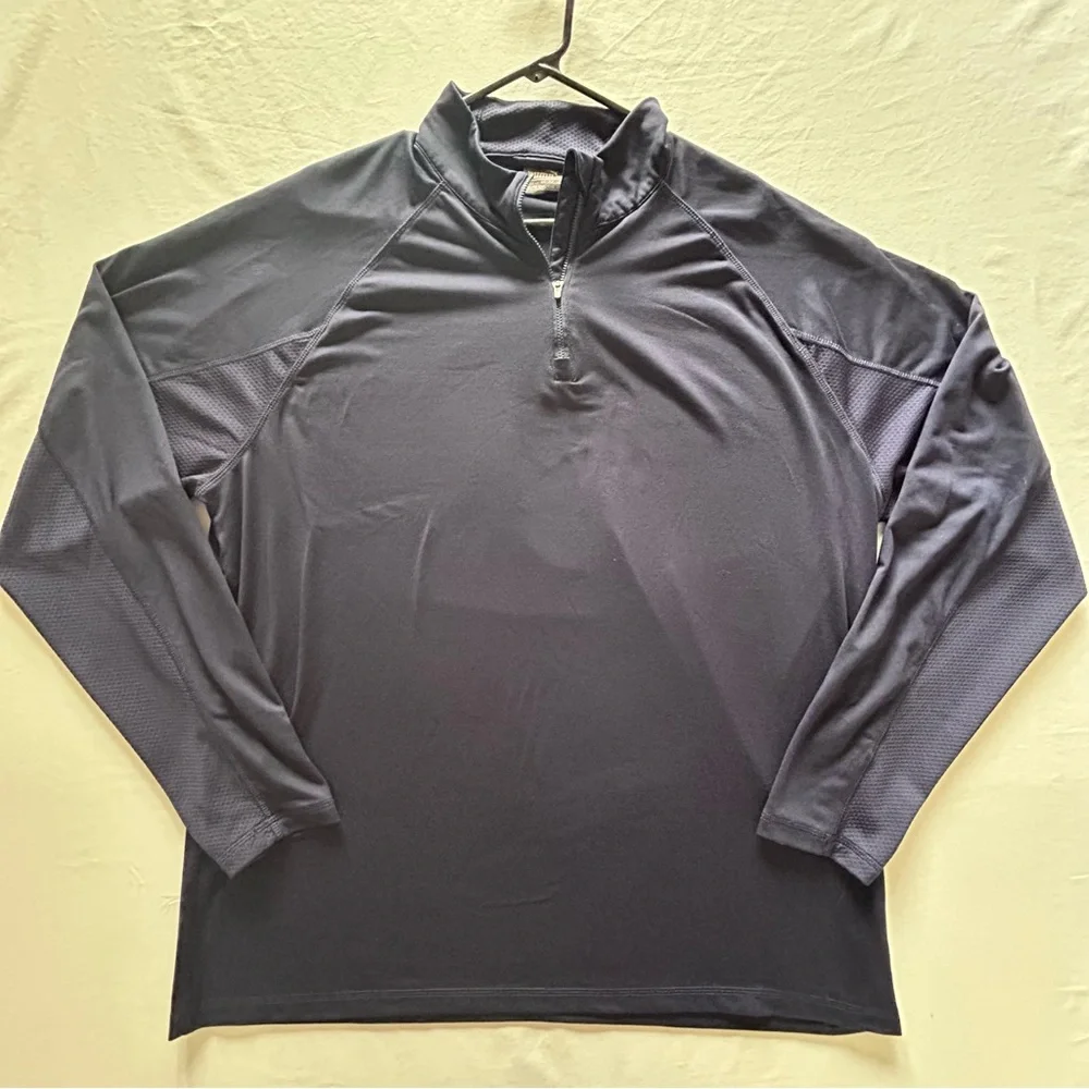 Puma Golf Quarter Zip Pullover Mens XL Black Performance Long Sleeve